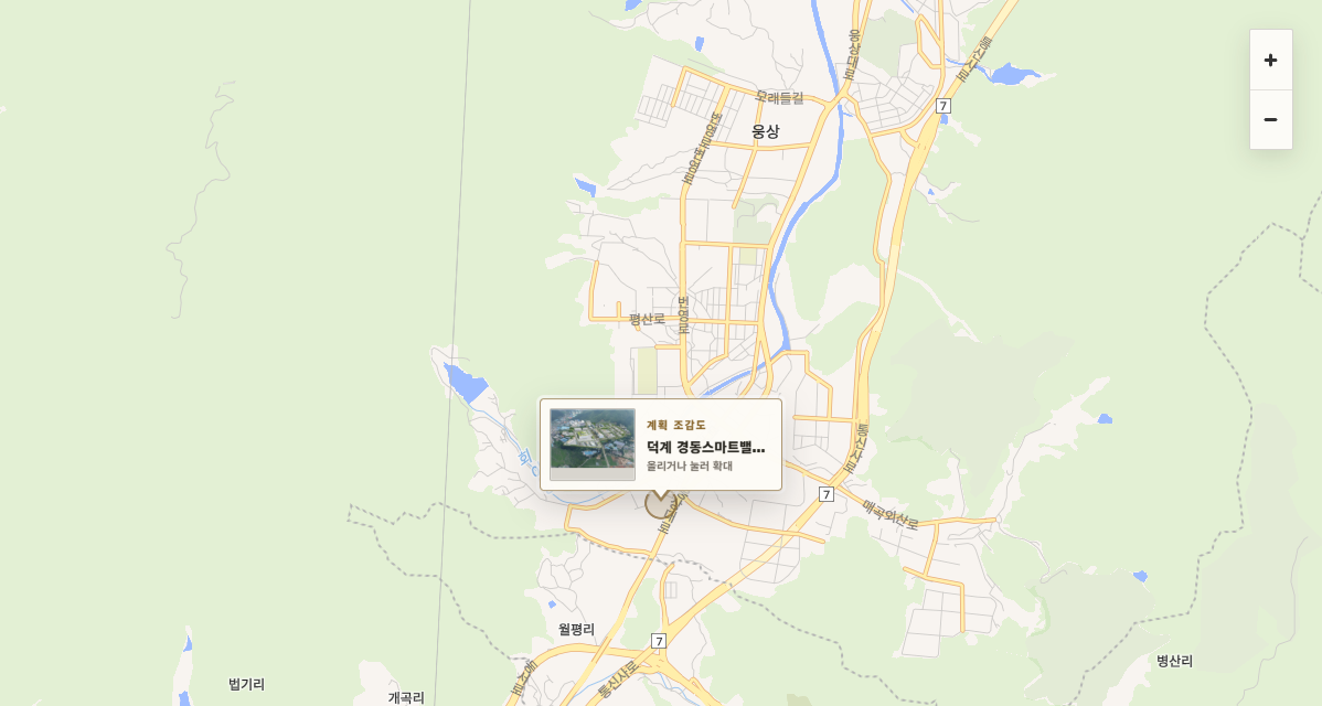 양산 덕계 경동스마트밸리 일반산업단지 주변 실제 지도